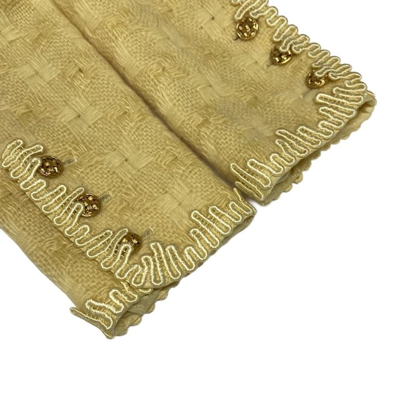 Chanel Skirts Yellow Knit Wool Jacket