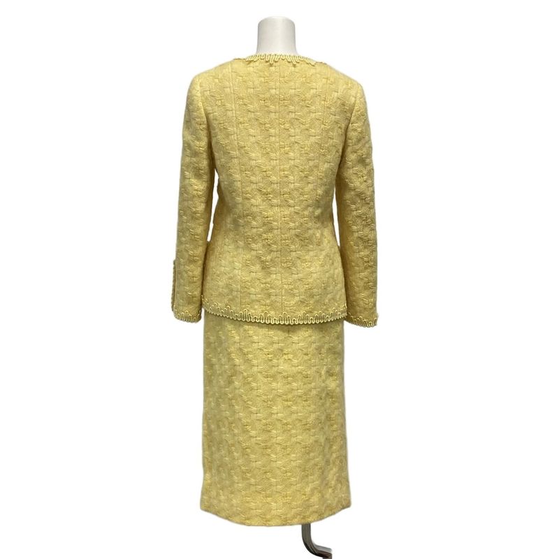 Chanel Skirts Yellow Knit Wool Jacket