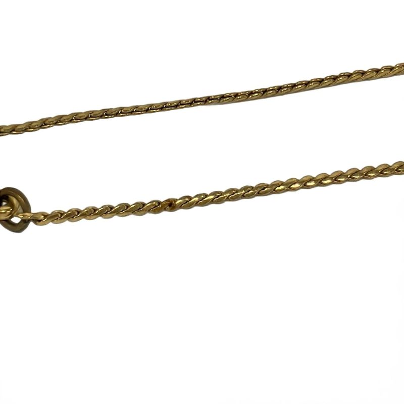 Dior Necklace Gold Green Clear
