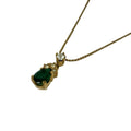 Dior Necklace Gold Green Clear