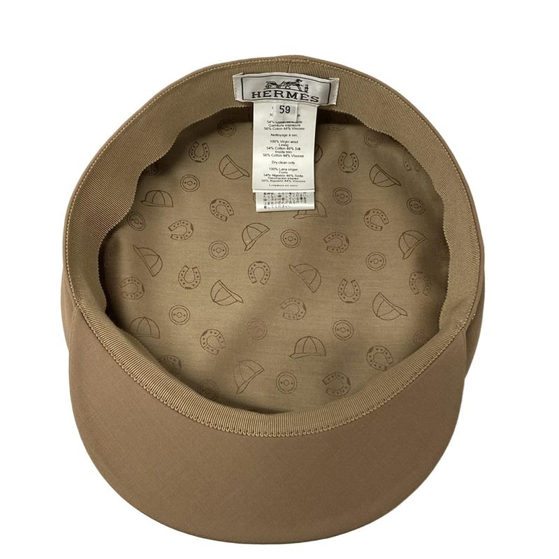Hermes Hat 59 Brown Wool