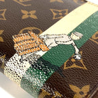 Louis Vuitton Wallet Zippy Organizer Belboy Monogram Canvas Green Brown