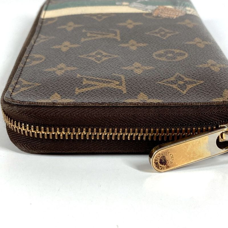 Louis Vuitton Wallet Zippy Organizer Belboy Monogram Canvas Green Brown
