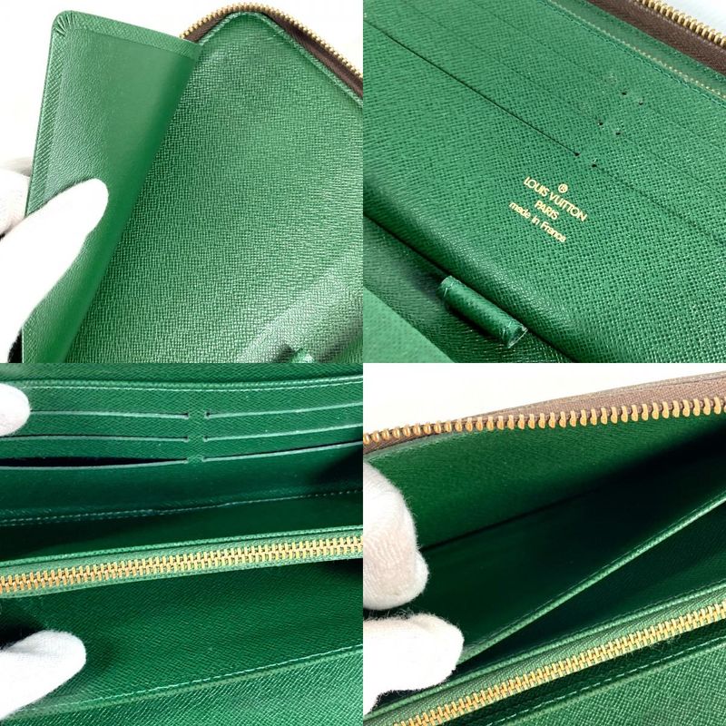 Louis Vuitton Wallet Zippy Organizer Belboy Monogram Canvas Green Brown
