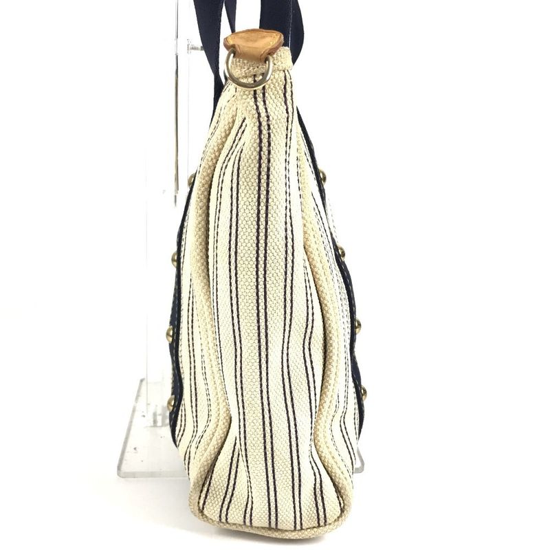 Louis Vuitton Shoulder Bag Cabas MM Canvas Ivory Navy