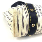 Louis Vuitton Shoulder Bag Cabas MM Canvas Ivory Navy