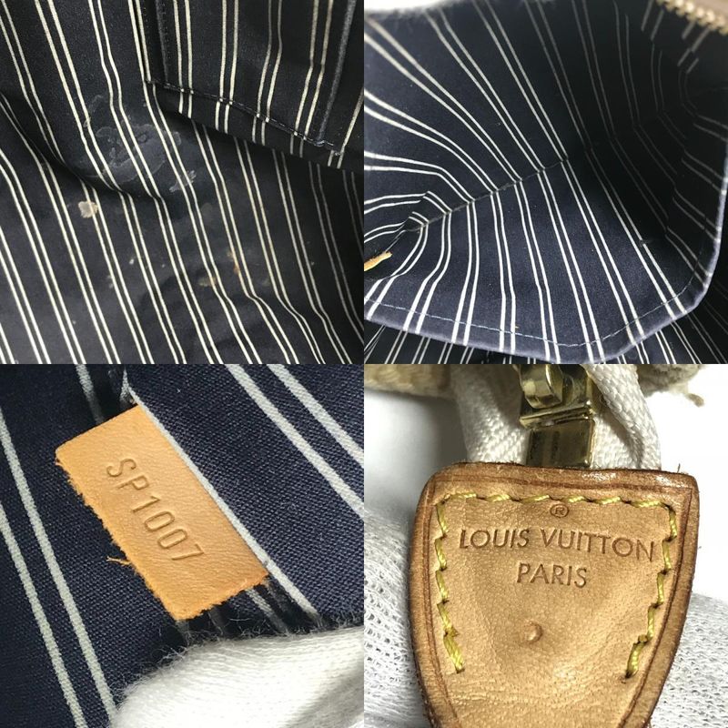 Louis Vuitton Shoulder Bag Cabas MM Canvas Ivory Navy
