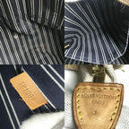 Louis Vuitton Shoulder Bag Cabas MM Canvas Ivory Navy