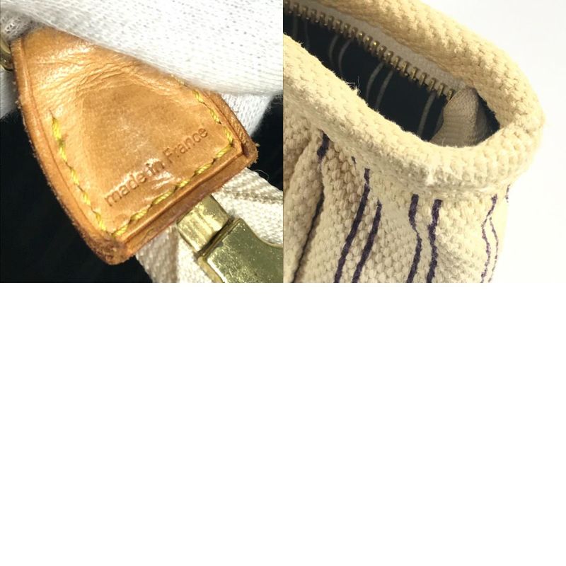 Louis Vuitton Shoulder Bag Cabas MM Canvas Ivory Navy