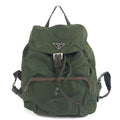 Prada Backpack Triangle Logo Nylon Khaki
