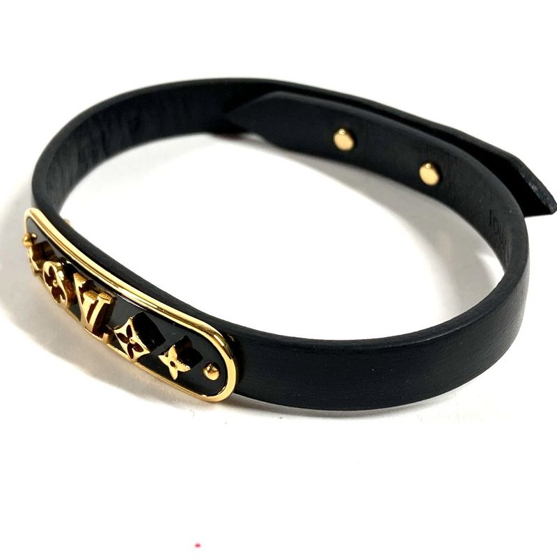Louis Vuitton Bracelet Monogram Flower Cru Za Leather
