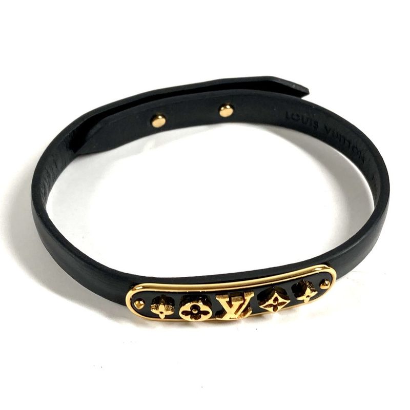 Louis Vuitton Bracelet Monogram Flower Cru Za Leather