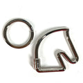 Hermes Key Holder Cheval Key Ring Metal Silver
