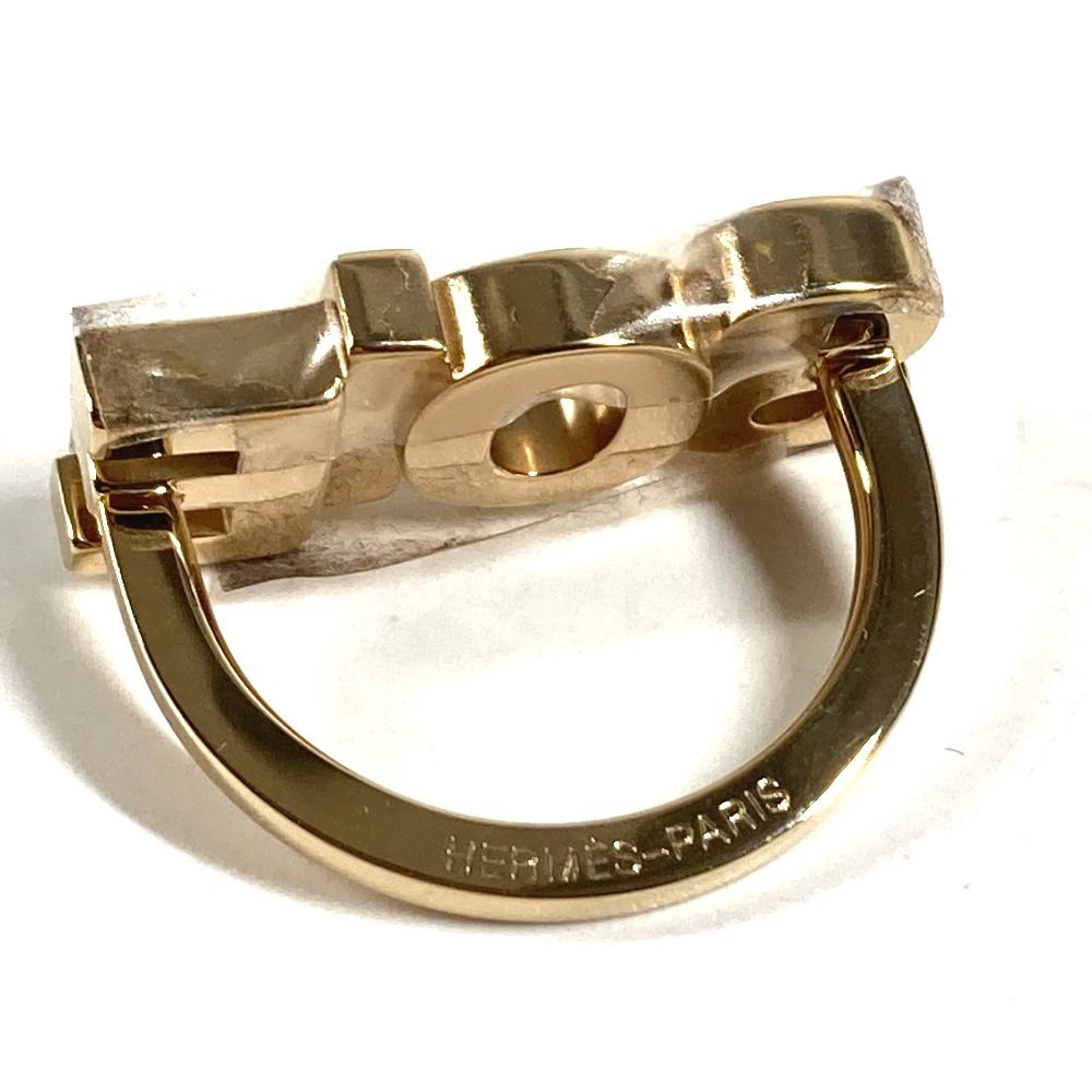 Hermes Scarf Ring Soie Logo Metal Gold