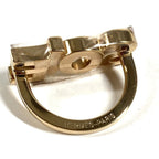 Hermes Scarf Ring Soie Logo Metal Gold