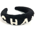 Chanel Headband CC Logo Shearling Black Shoulder Bag X White