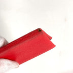 Hermes Card Case Calvi Verso Bicolor Chevre Red