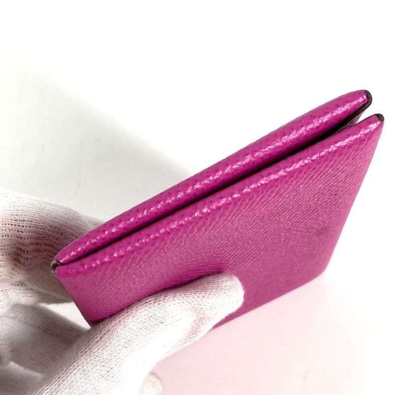 Hermes Card Case Calvi Epsom Magnolia Purple