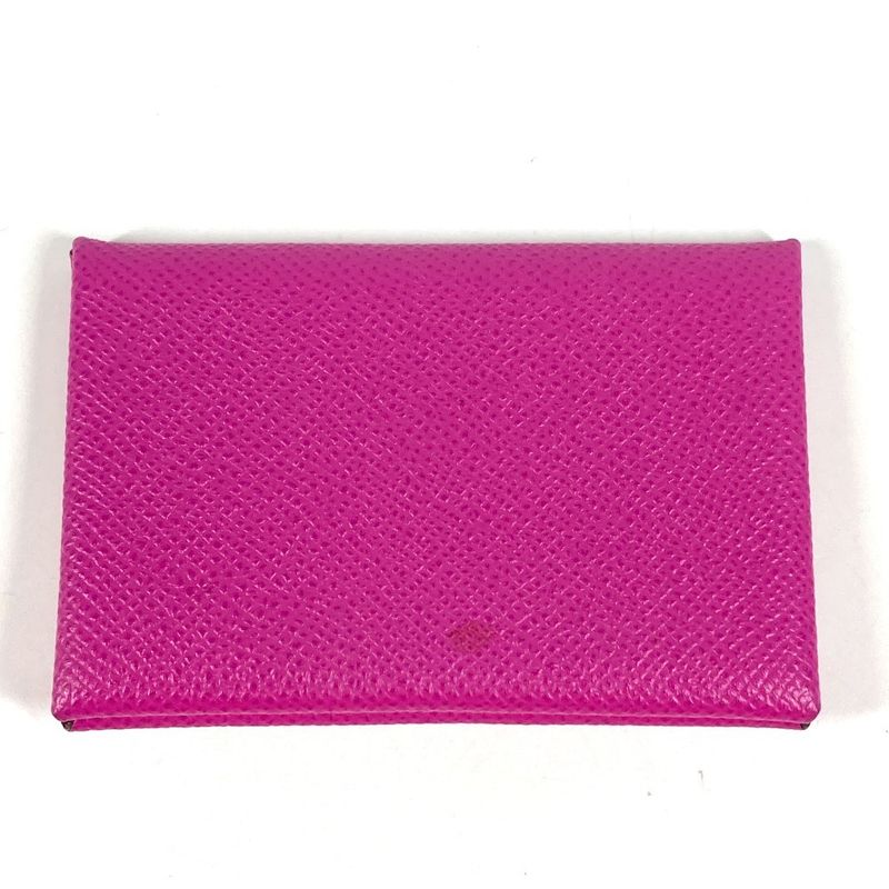 Hermes Card Case Calvi Epsom Magnolia Purple