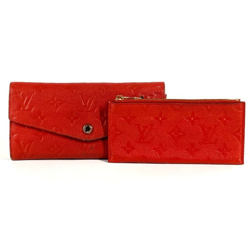 Louis Vuitton Wallet Portefeuille Monogram Empreinte Leather Orian Red
