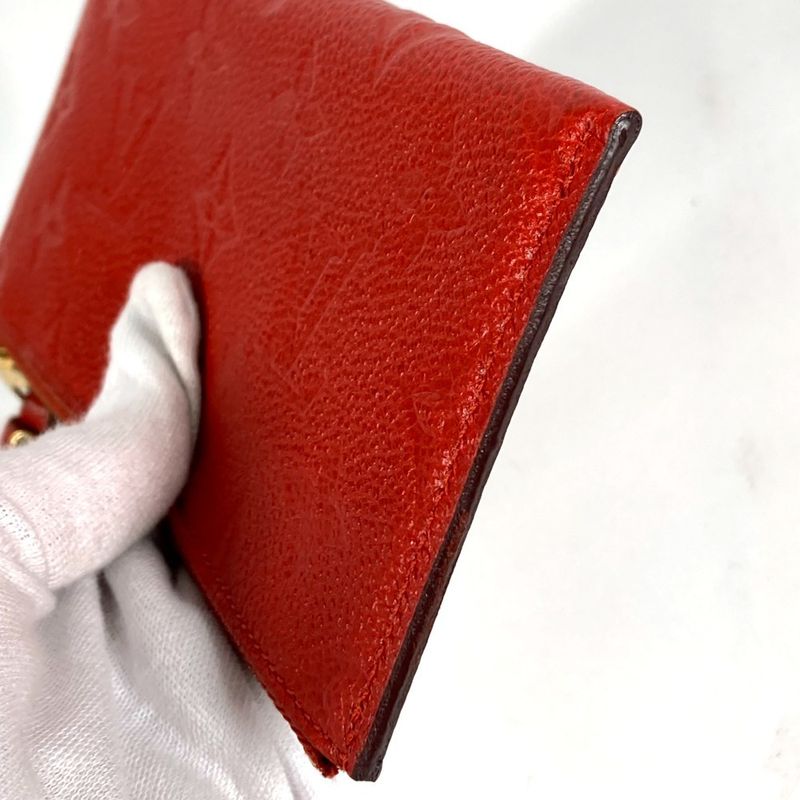 Louis Vuitton Wallet Portefeuille Monogram Empreinte Leather Orian Red