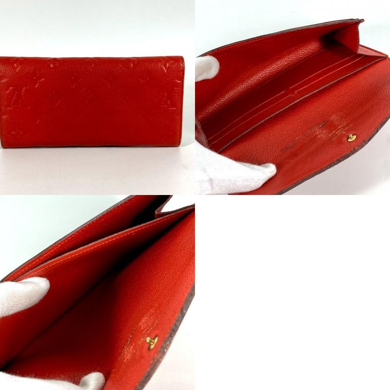 Louis Vuitton Wallet Portefeuille Monogram Empreinte Leather Orian Red