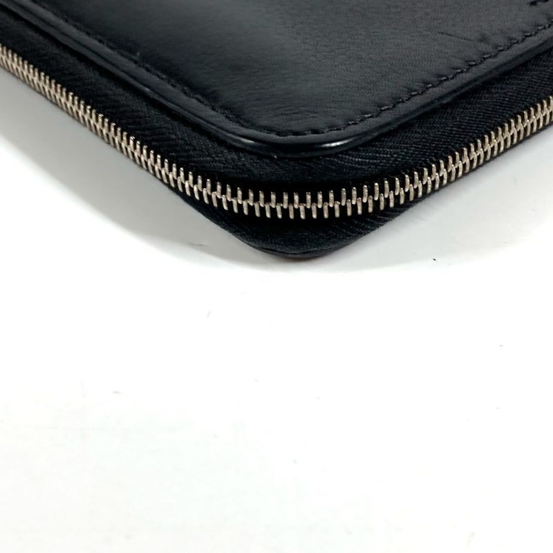 Hermes Bifold Wallet Zip Azap Leather Black
