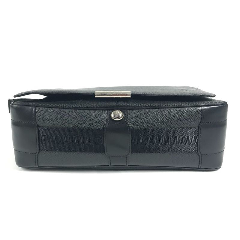 Louis Vuitton Shoulder Bag Victor Taiga Leather Black Khaki