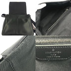 Louis Vuitton Shoulder Bag Victor Taiga Leather Black Khaki