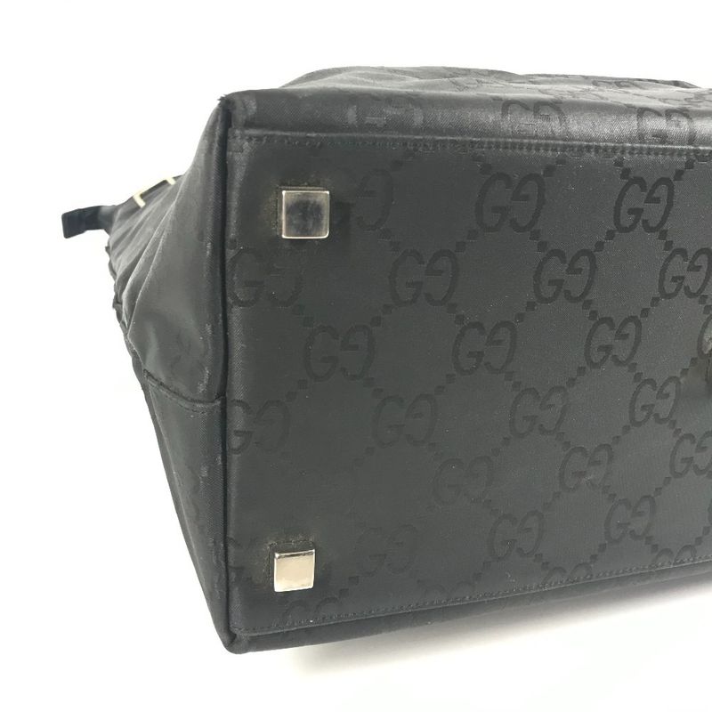 Gucci Handbag Logo GG Nylon Black