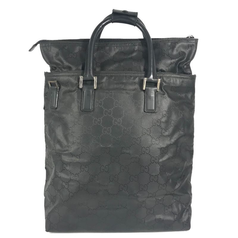 Gucci Handbag Logo GG Nylon Black