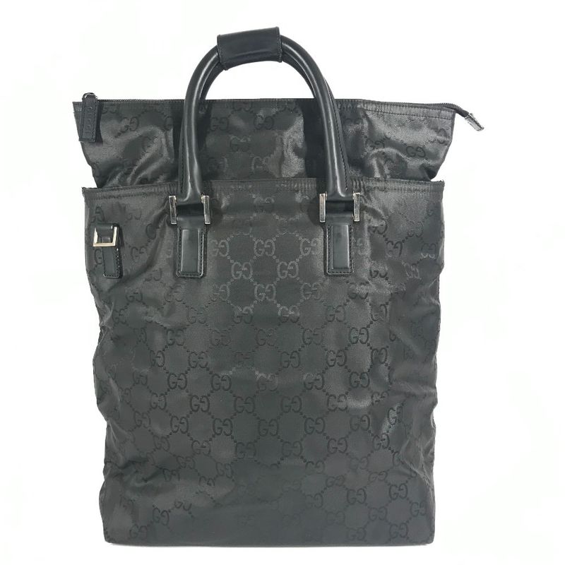 Gucci Handbag Logo GG Nylon Black