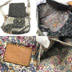 Louis Vuitton Shoulder Bag Patchwork Postie Monogram Denim Canvas Black Gray