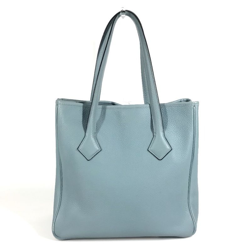 Hermes Shoulder Bag Victoria Cabas Taurillon Clemence Blue