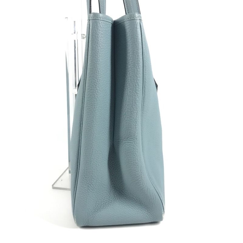 Hermes Shoulder Bag Victoria Cabas Taurillon Clemence Blue