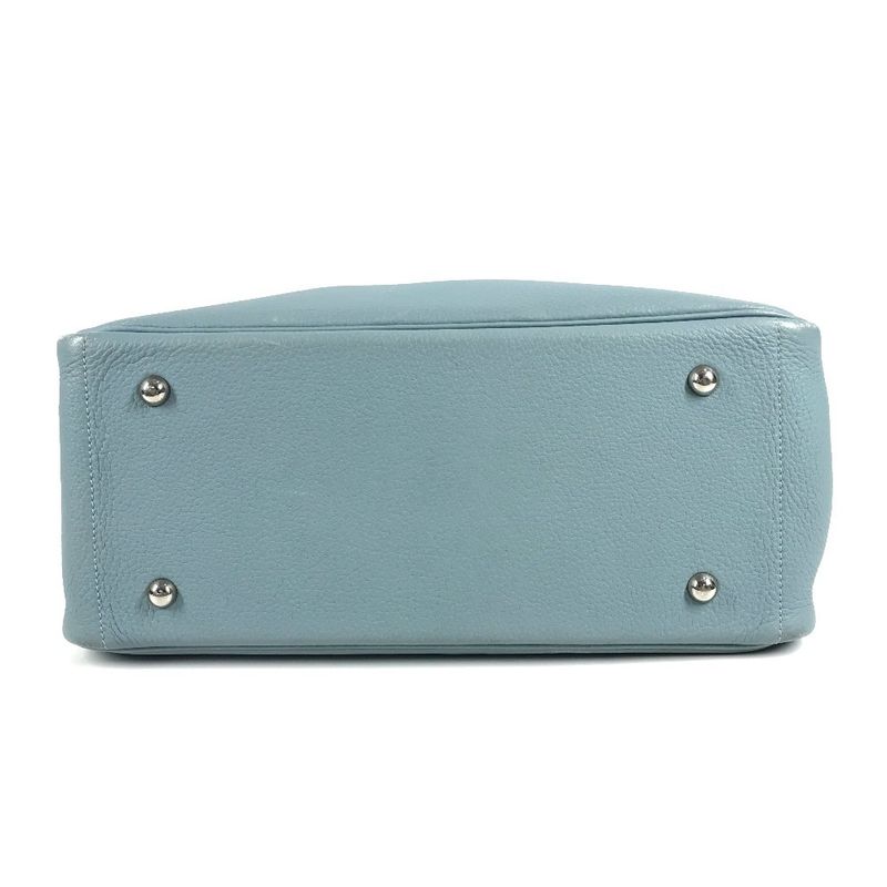 Hermes Shoulder Bag Victoria Cabas Taurillon Clemence Blue