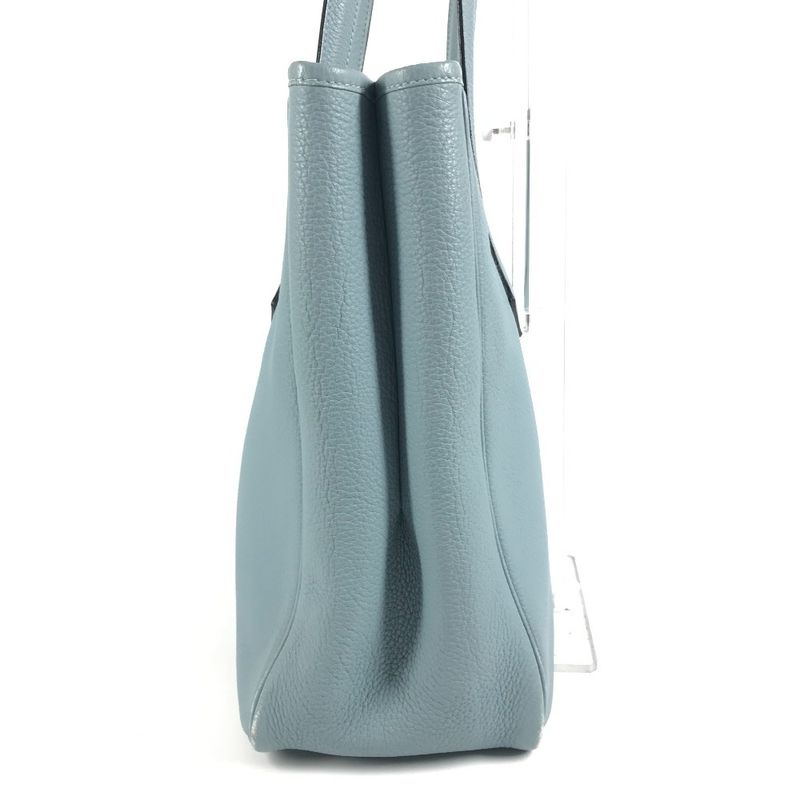 Hermes Shoulder Bag Victoria Cabas Taurillon Clemence Blue