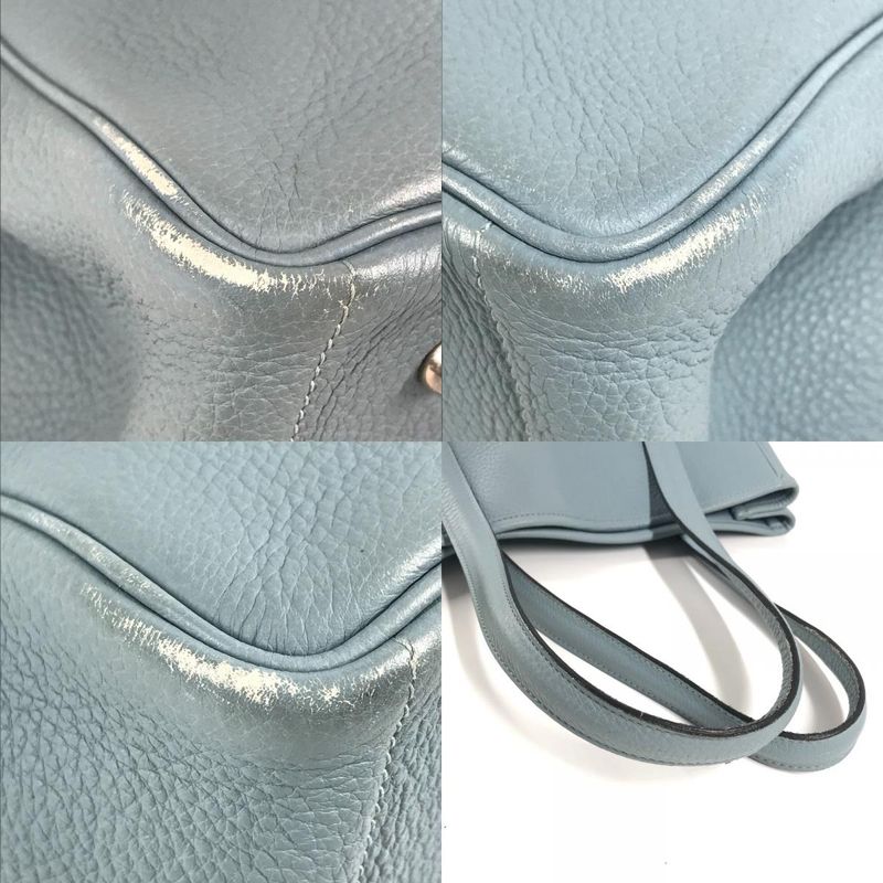 Hermes Shoulder Bag Victoria Cabas Taurillon Clemence Blue
