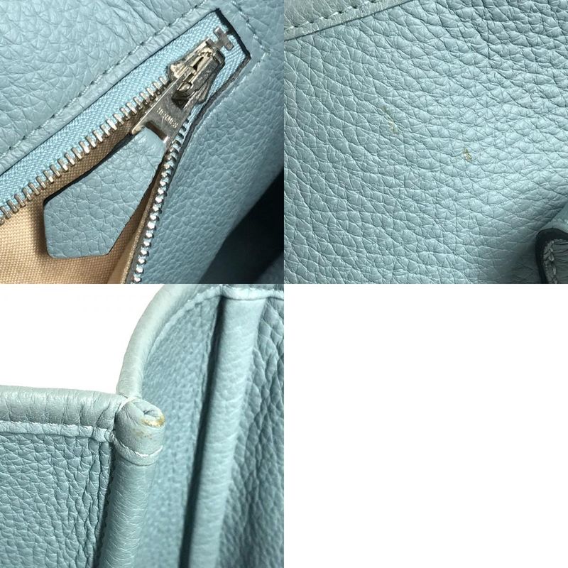 Hermes Shoulder Bag Victoria Cabas Taurillon Clemence Blue