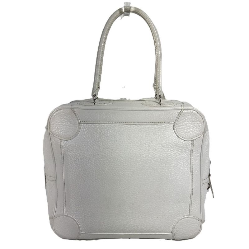 Hermes Handbag Omnibus PM Taurillon Clemence White
