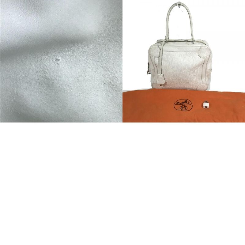 Hermes Handbag Omnibus PM Taurillon Clemence White