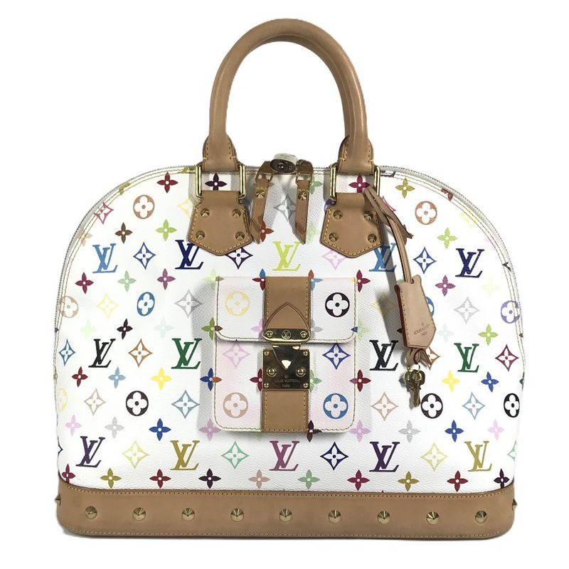 Louis Vuitton Handbag Alma GM Monogram Multicolor Canvas Bronze White Alma Gm