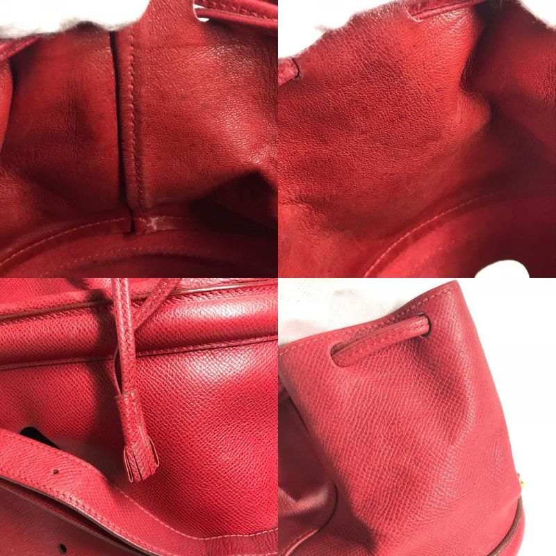 Hermes Shoulder Bag Manjoir Courchevel Red