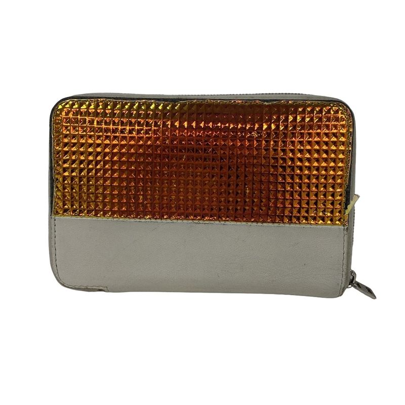 Celine Bifold Wallet Ivory Hologram Zip Around Leather X Hologram