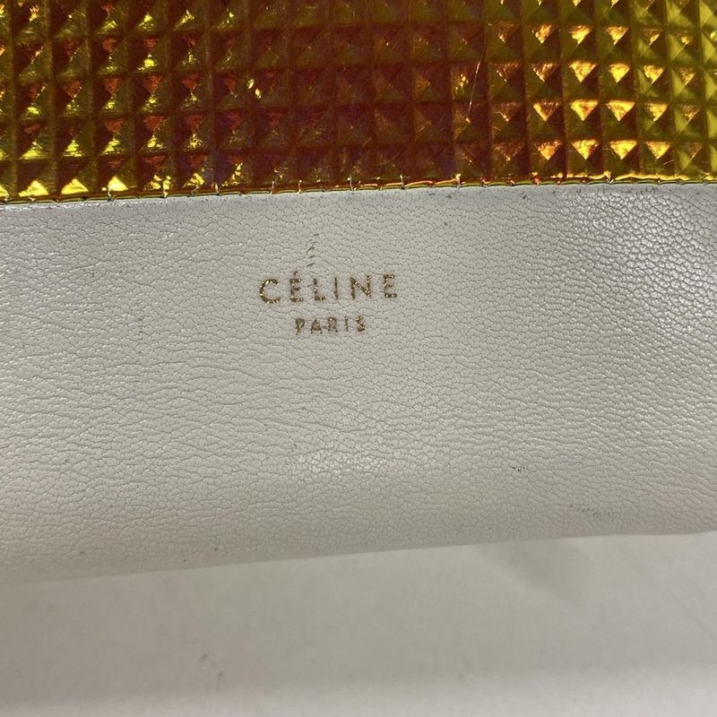 Celine Bifold Wallet Ivory Hologram Zip Around Leather X Hologram