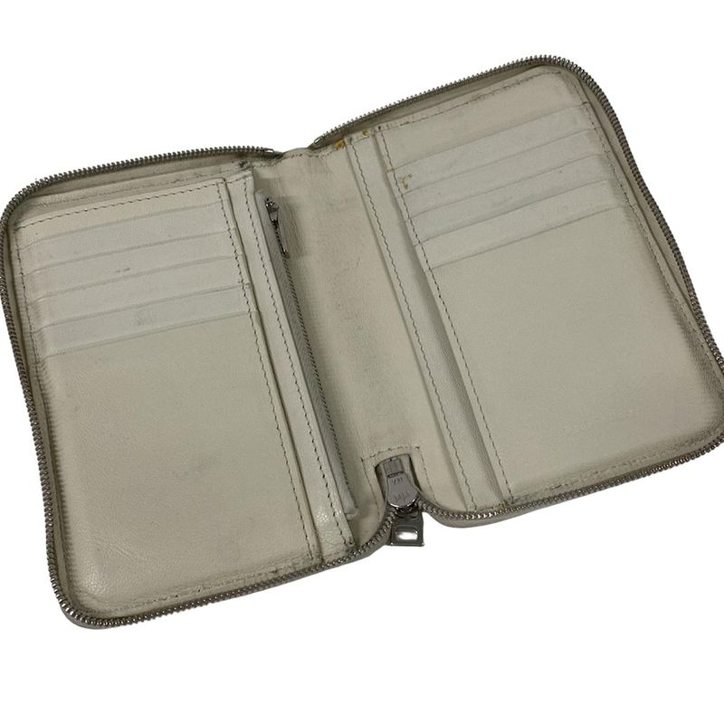 Celine Bifold Wallet Ivory Hologram Zip Around Leather X Hologram