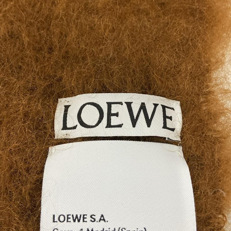 Loewe Scarf Brown Black Multi Embroidery Bird Suna Fujita X Multi