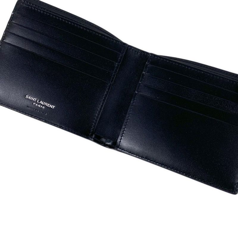 Saint Laurent Paris Billfold Tiny Cassandra East Waist Wallet Black