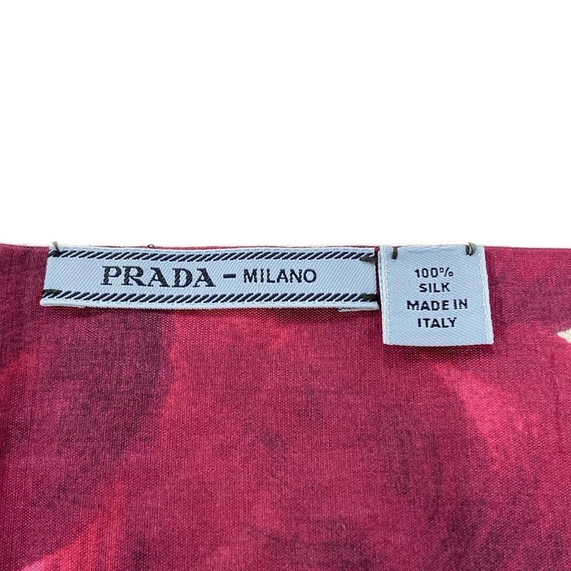 Prada Scarf Pink White Ribbon