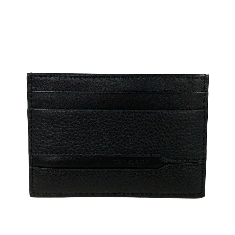 Bvlgari Card Case Black Leather